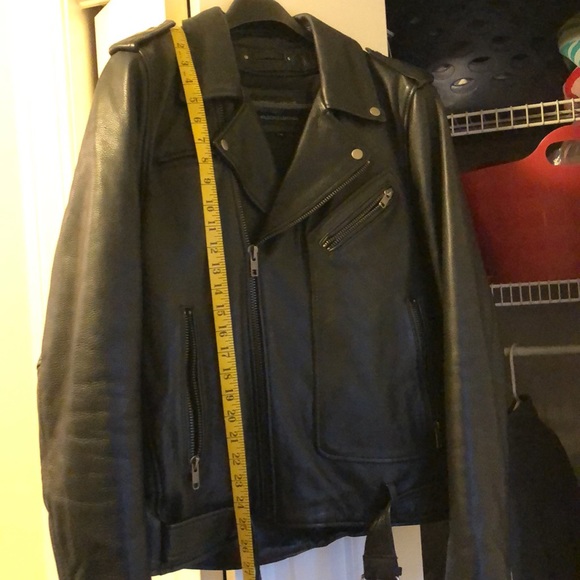 Wilsons Leather Black Biker Jacket - Picture 16 of 16